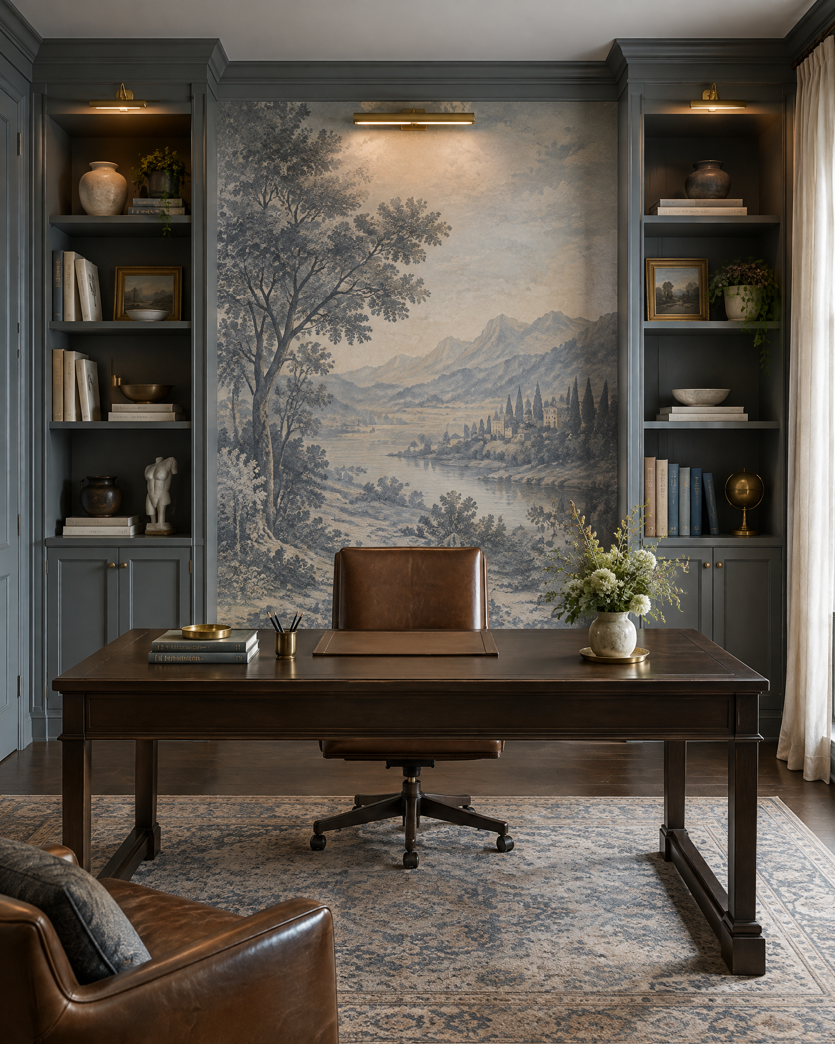 Custom mural home office